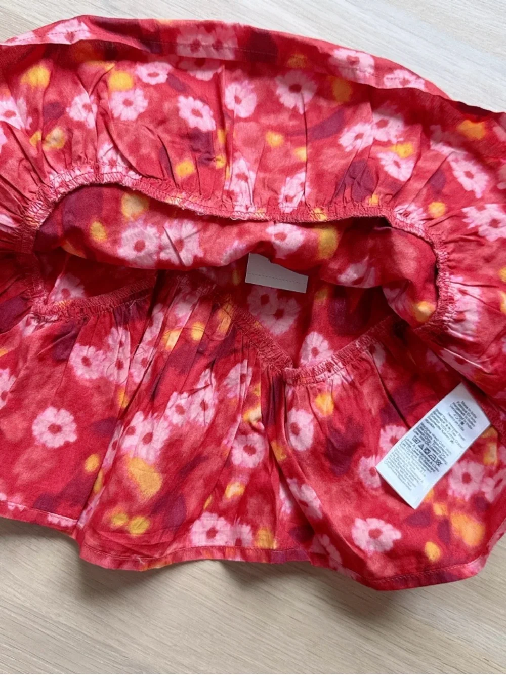 NWT J.Crew Crewcut Red Floral Ruffle Tiered Mini Skirt